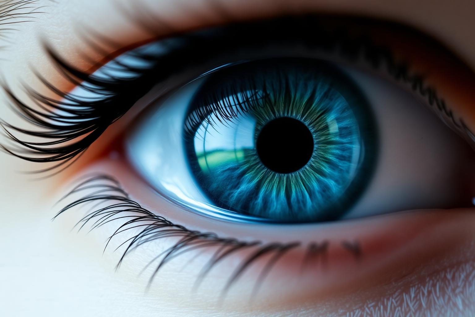 Blue-Grey iris macro
