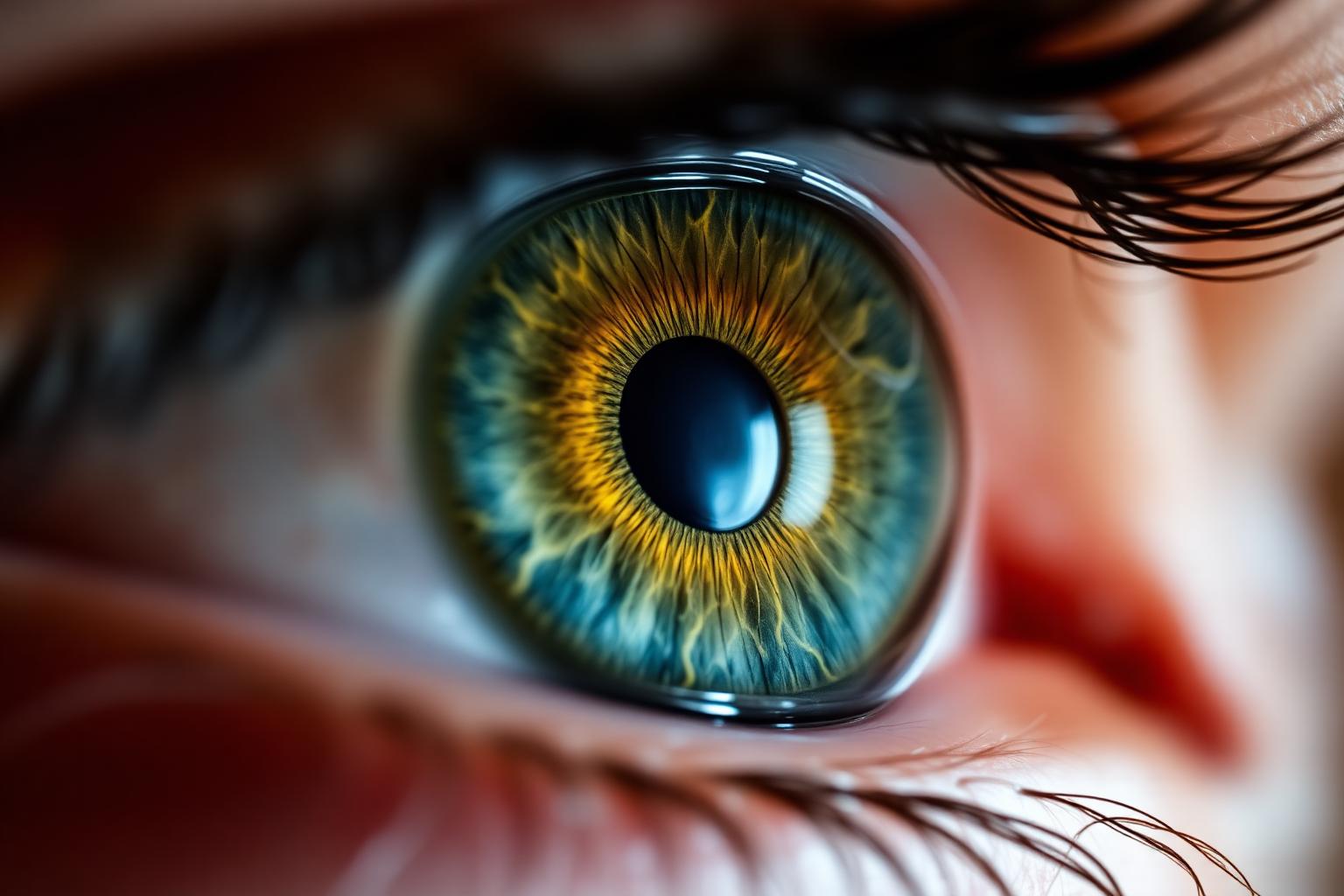 Central Heterochromia iris macro
