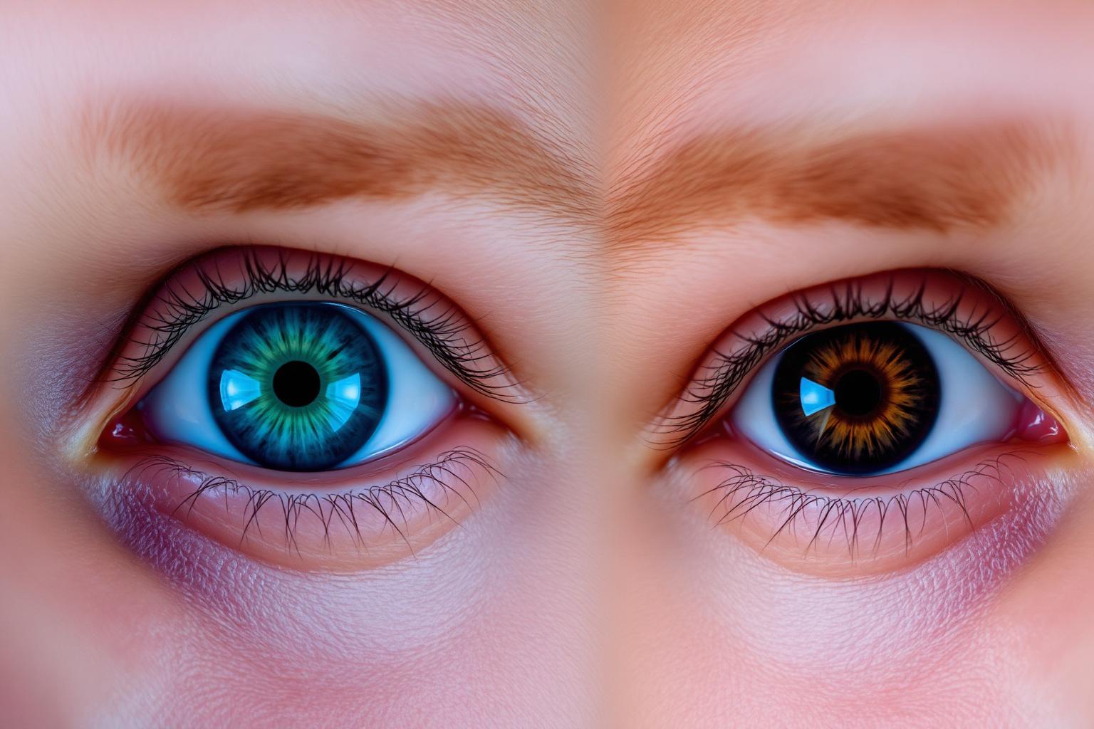 Complete Heterochromia iris macro