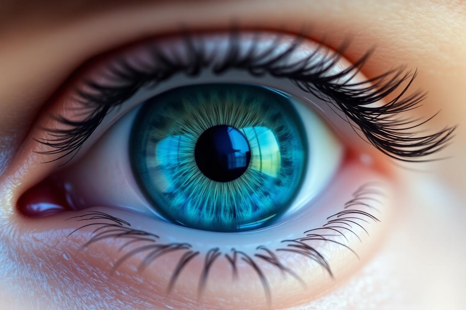 Ocean Blue iris macro