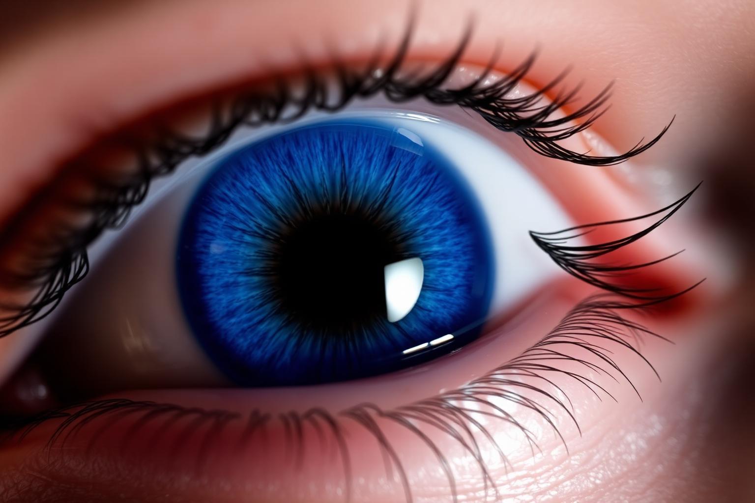 Sapphire Blue iris macro