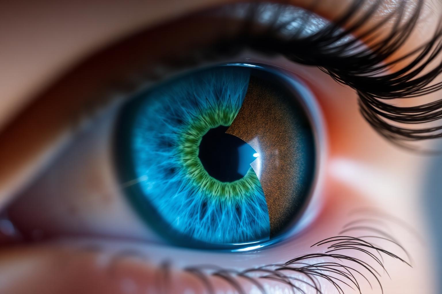 Sectoral Heterochromia iris macro