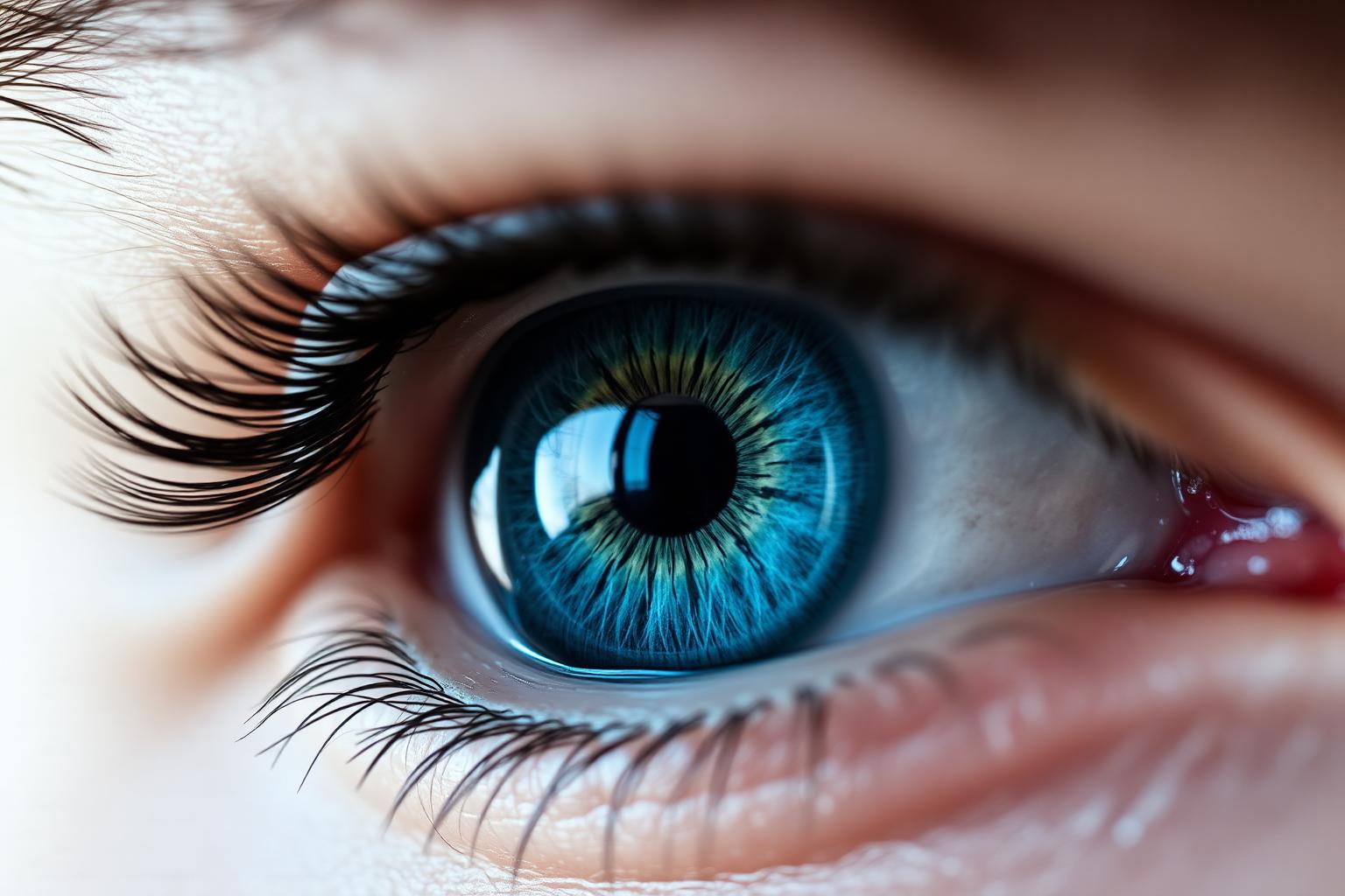 Steel Blue iris macro